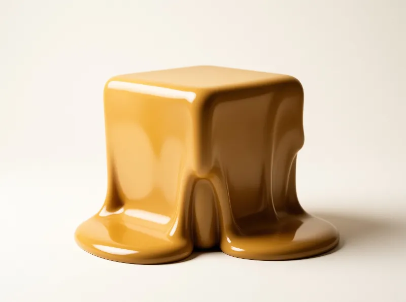Melting Golden Cube
