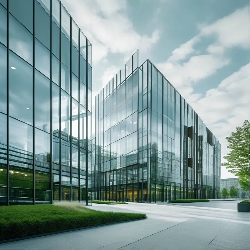 Modern Glass Office Complex