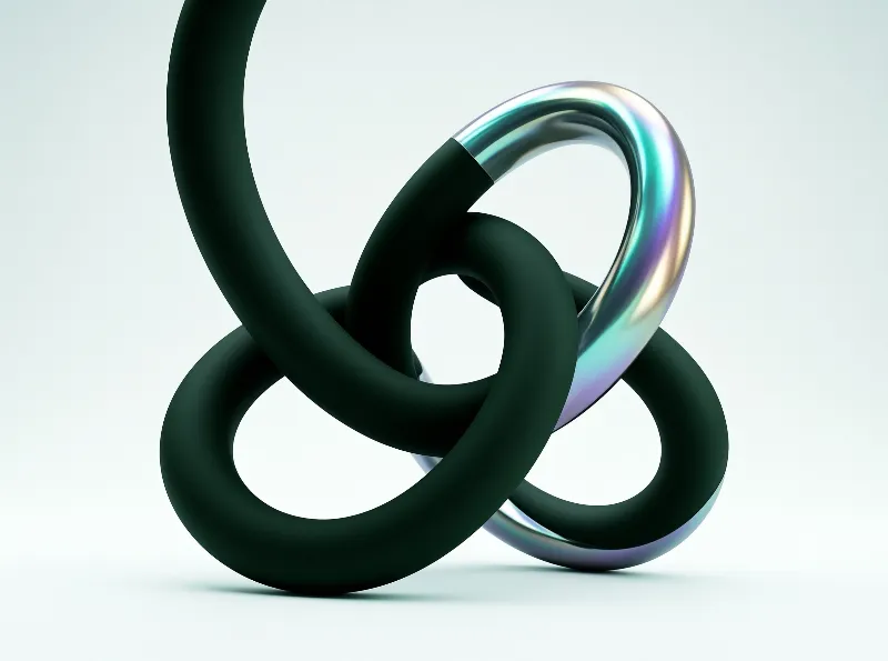 Abstract 3D Knot Sculpture
