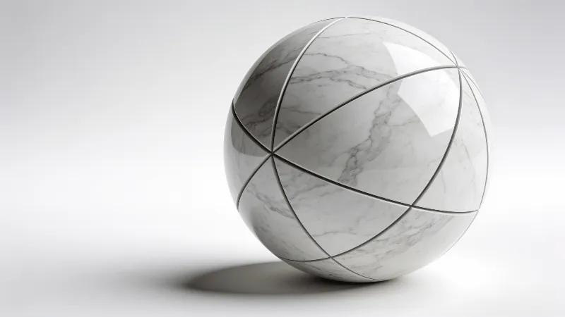 Marble Geometric Sphere