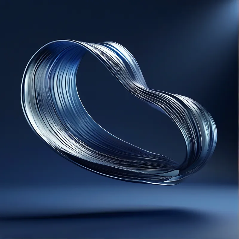 Abstract Blue Ribbon Loop