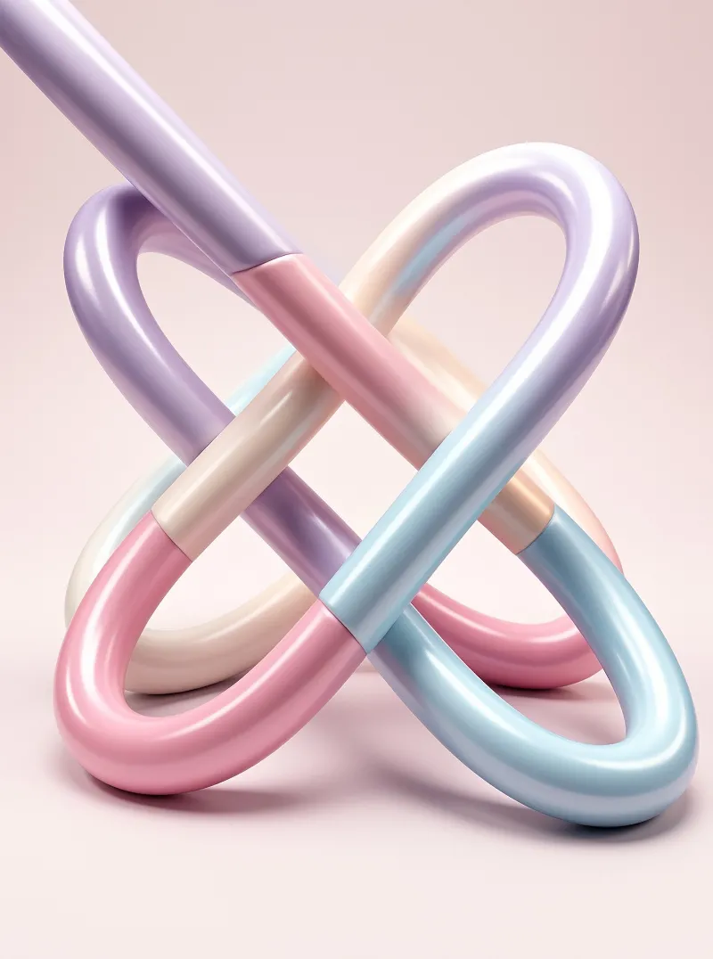 Pastel Intertwined Tubes