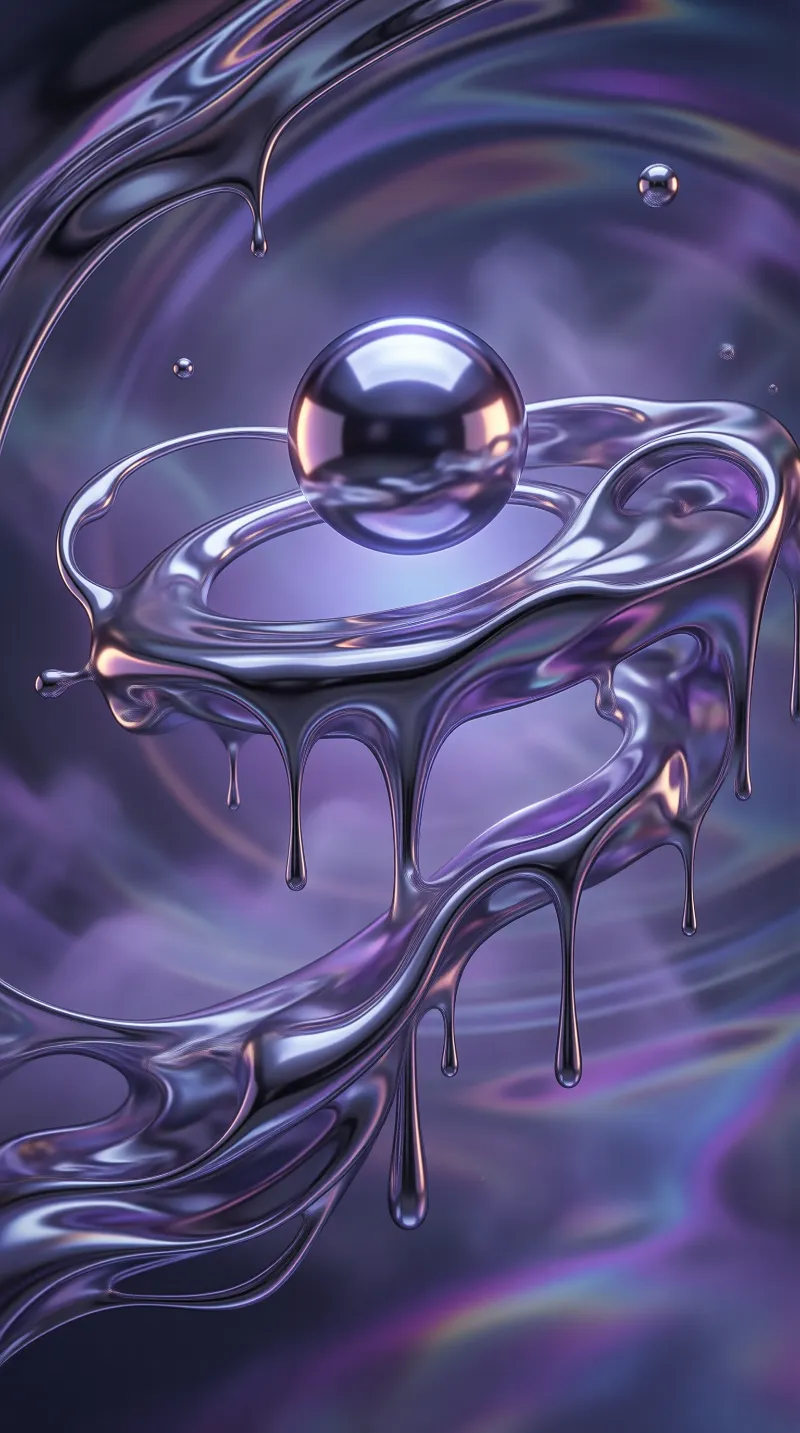 Iridescent Liquid Metal