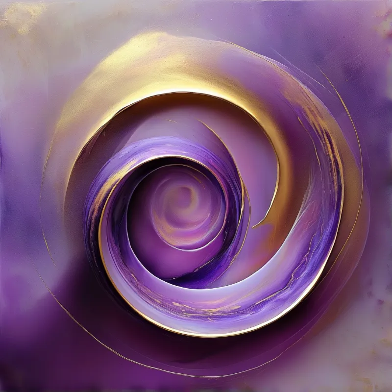 Purple and Gold Swirl