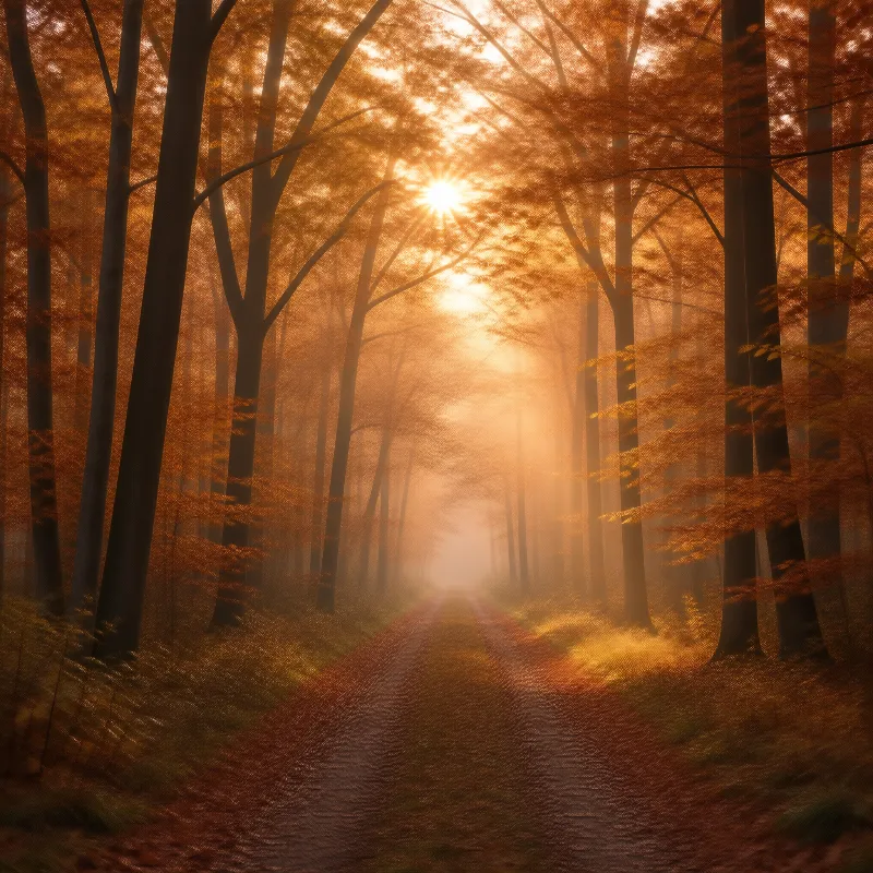 Sunlit Forest Path