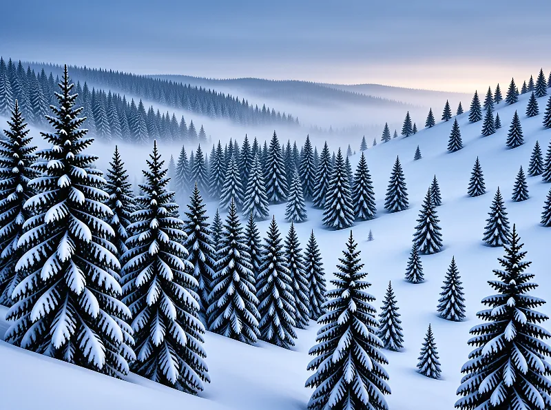 Snowy Forest Landscape