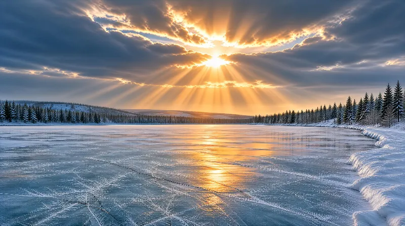 Winter Lake Sunrise
