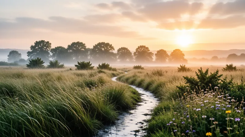 Misty Morning Stream