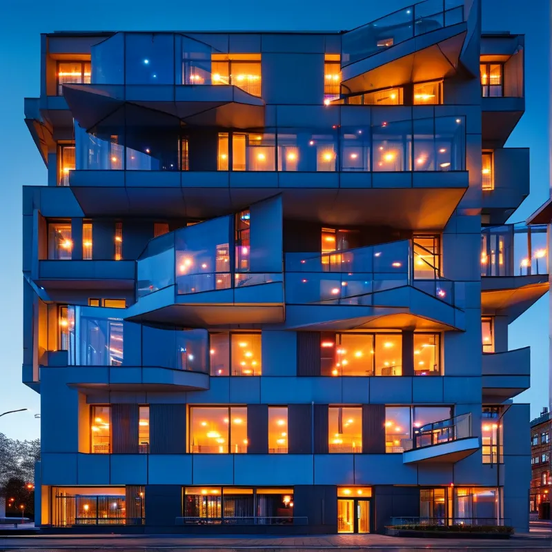Modern Architecture at Dusk
