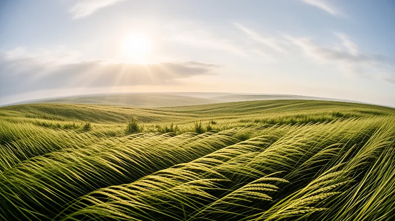 Sunlit Wheat Field