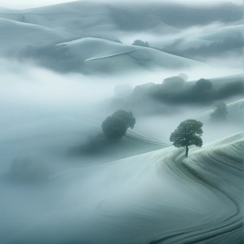 Misty Rolling Hills