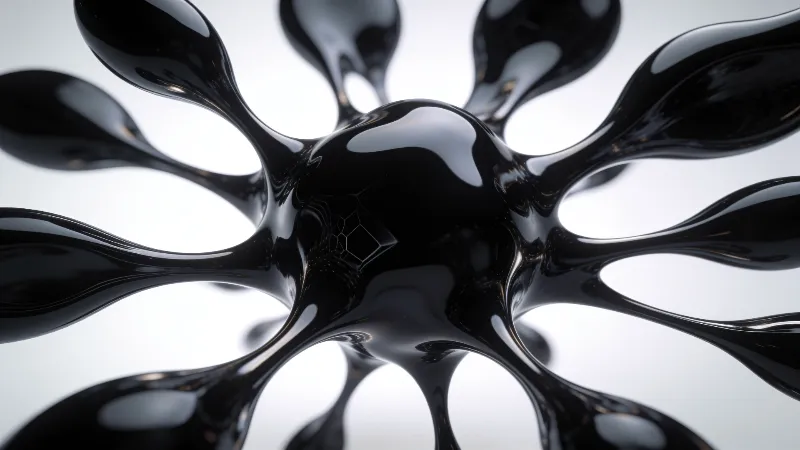 Futuristic, Dark Fluid Blob