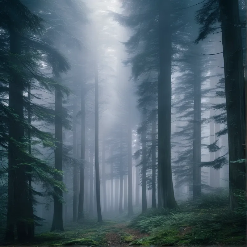 Misty Forest Path