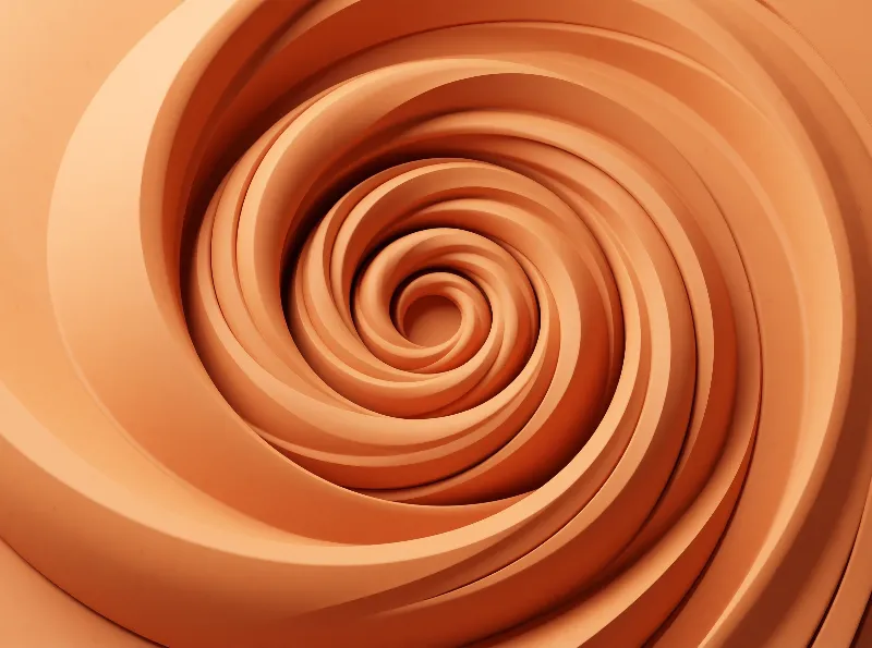 Abstract Orange Spiral