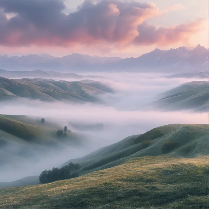 Misty Mountain Landscape