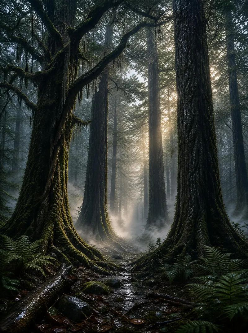 Misty Forest Morning