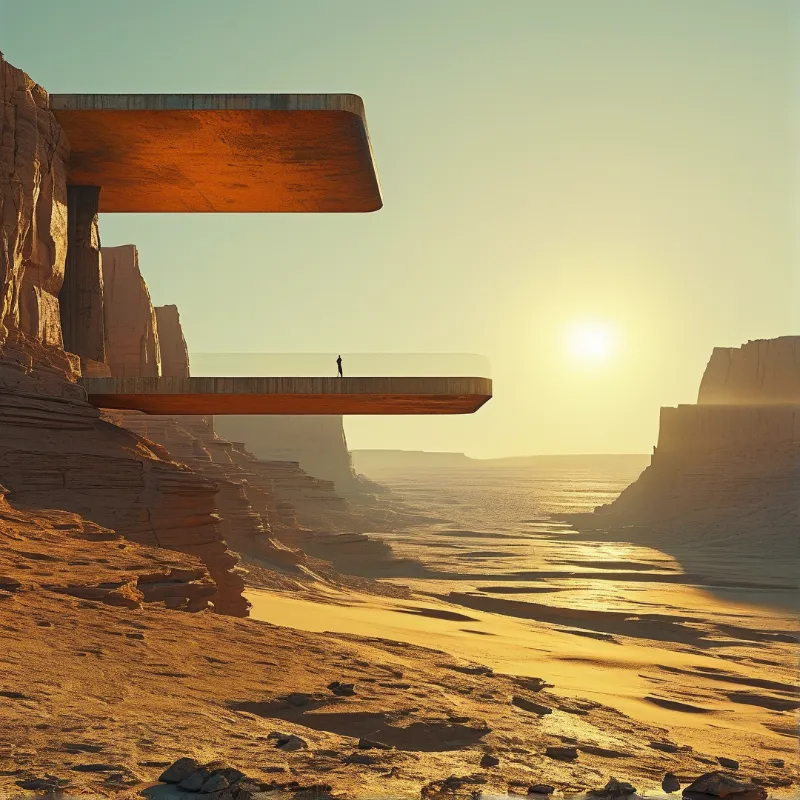 Futuristic Cliff Architecture