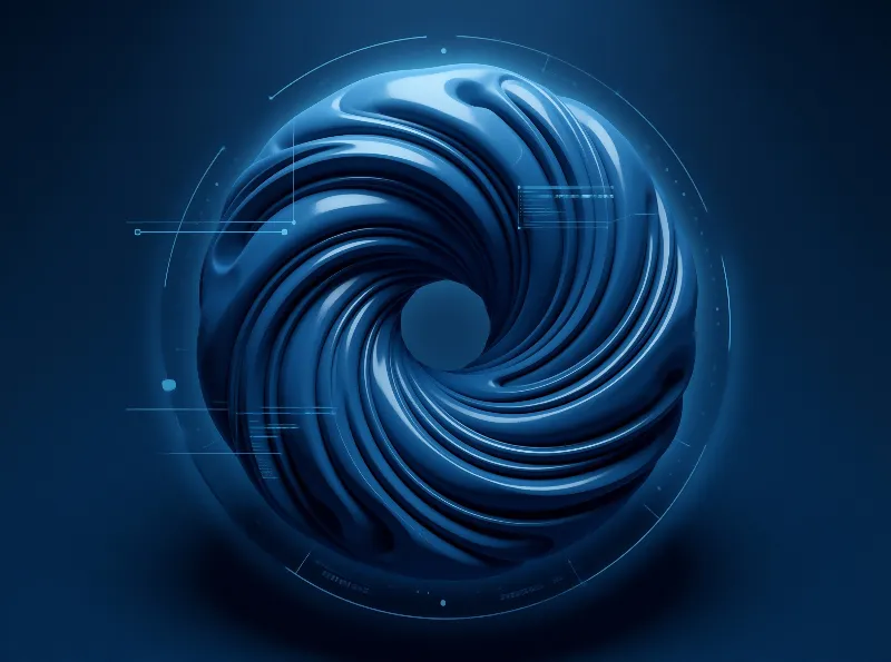 Futuristic Blue Torus
