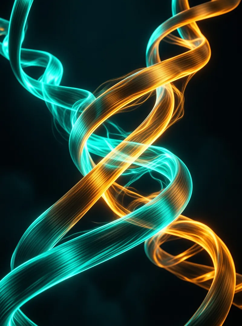 Flowing Neon Light Trails