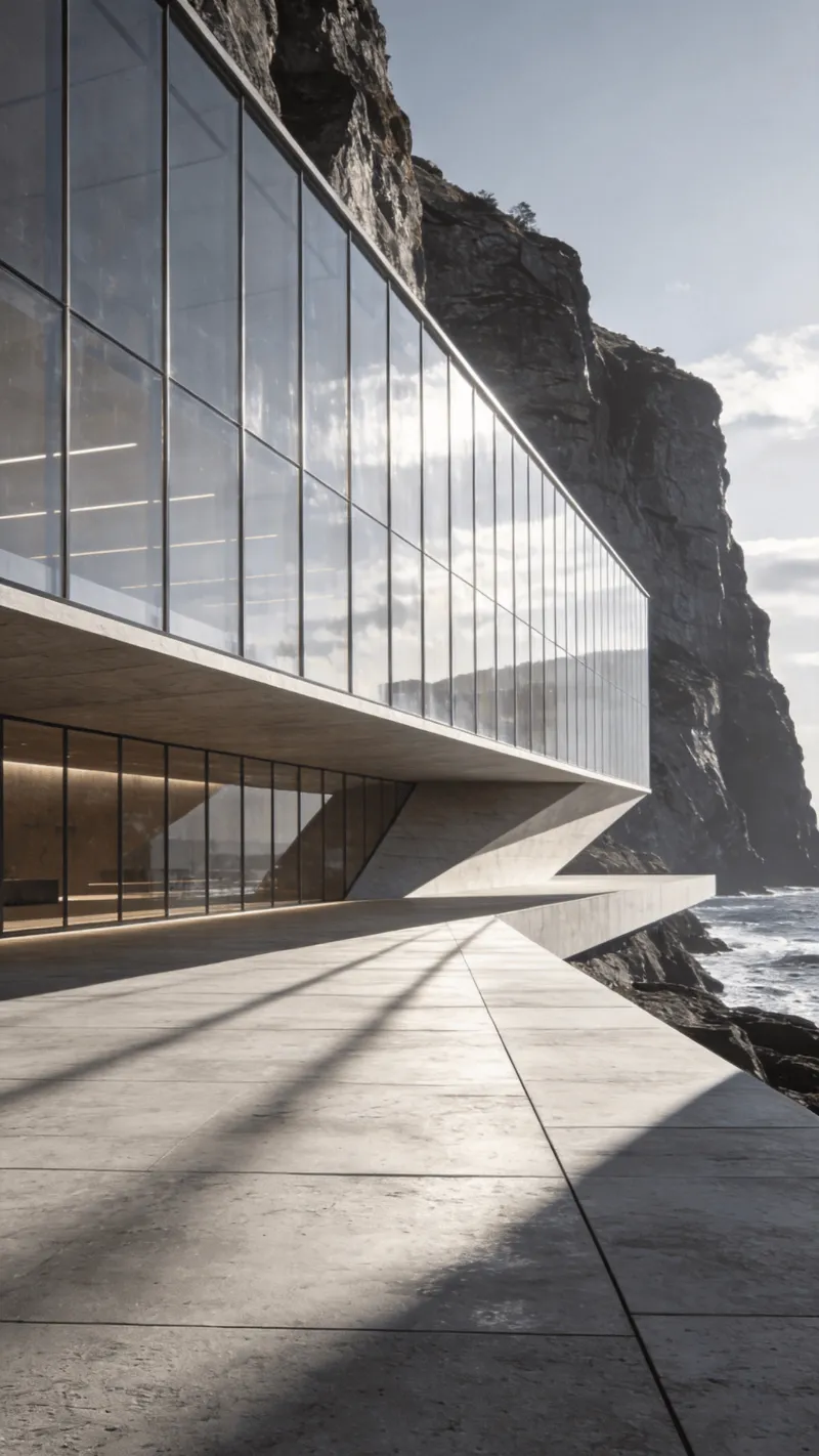 Cultural center in Coastal cliff