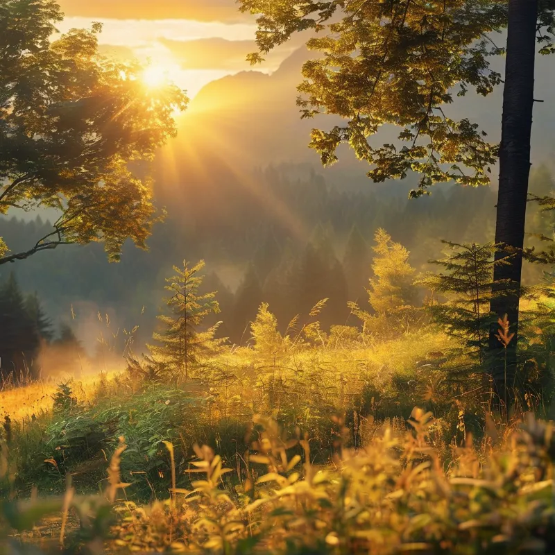 Golden Forest Sunrise