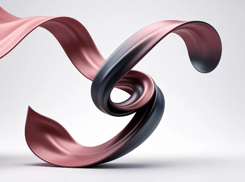 Abstract Metallic Ribbon