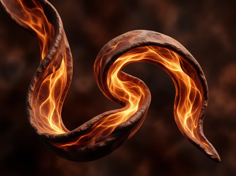 Fiery Serpentine Ribbon