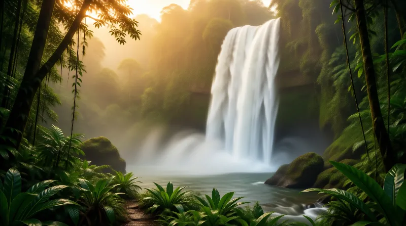 Jungle Waterfall Scene