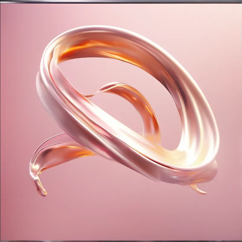 Glossy Abstract Metal Ribbon