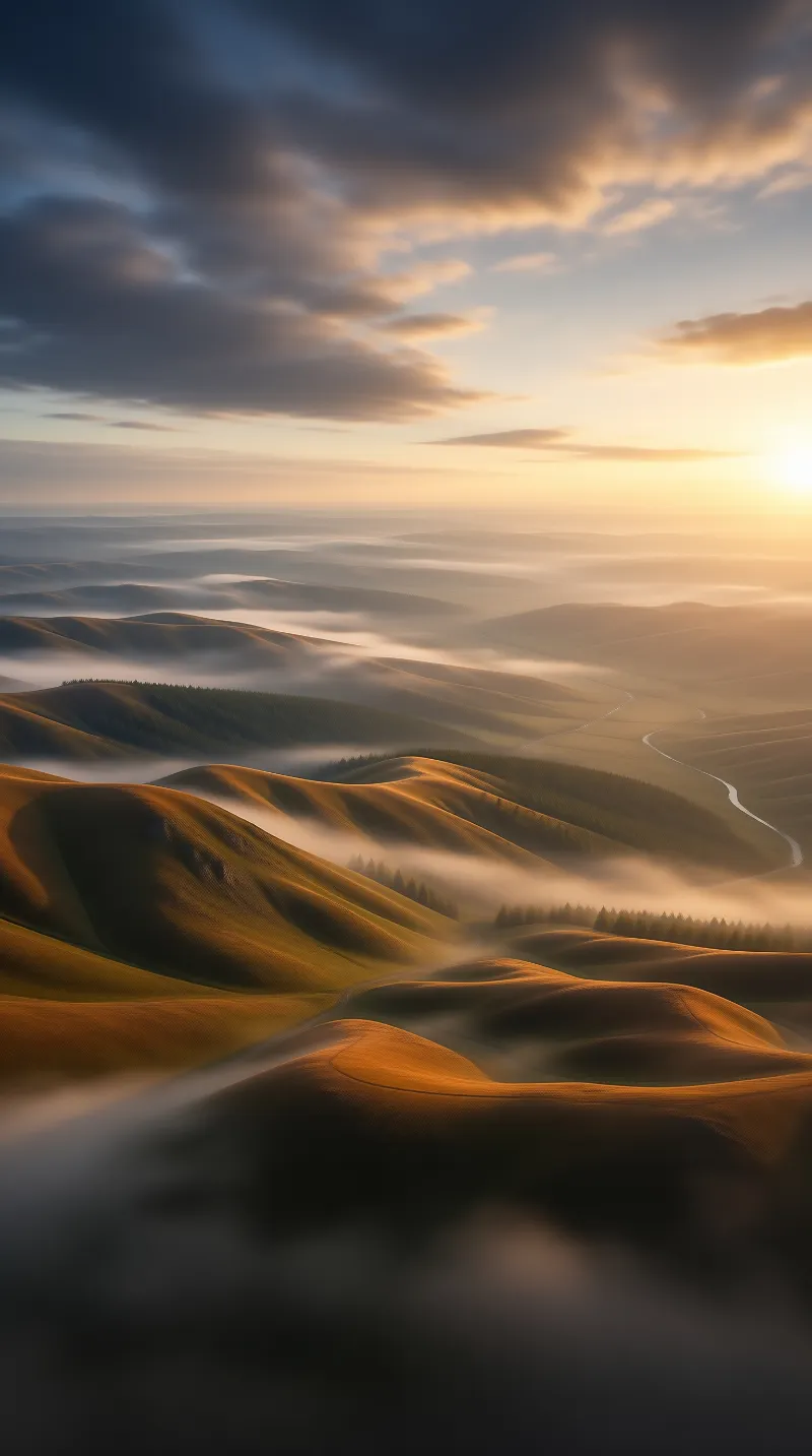 Rolling Hills at Dawn