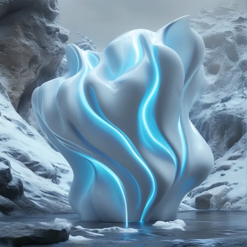 Glowing Ice Sculpture