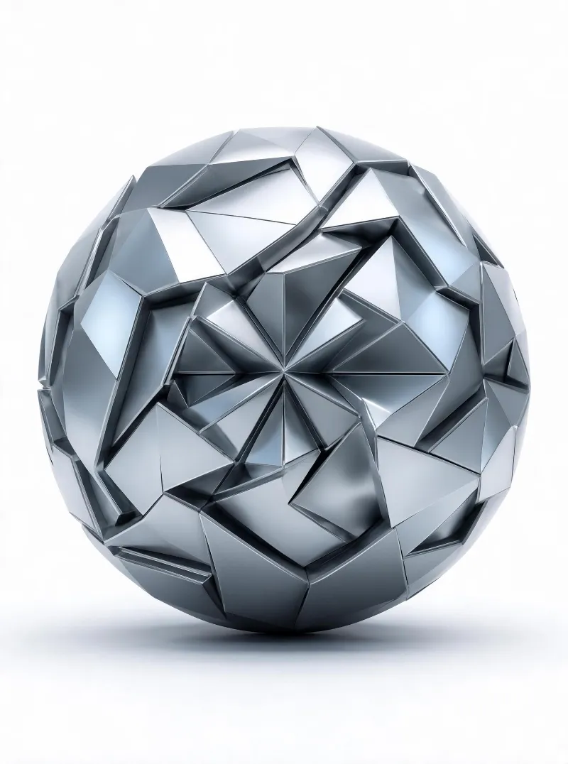 Metallic Geometric Sphere