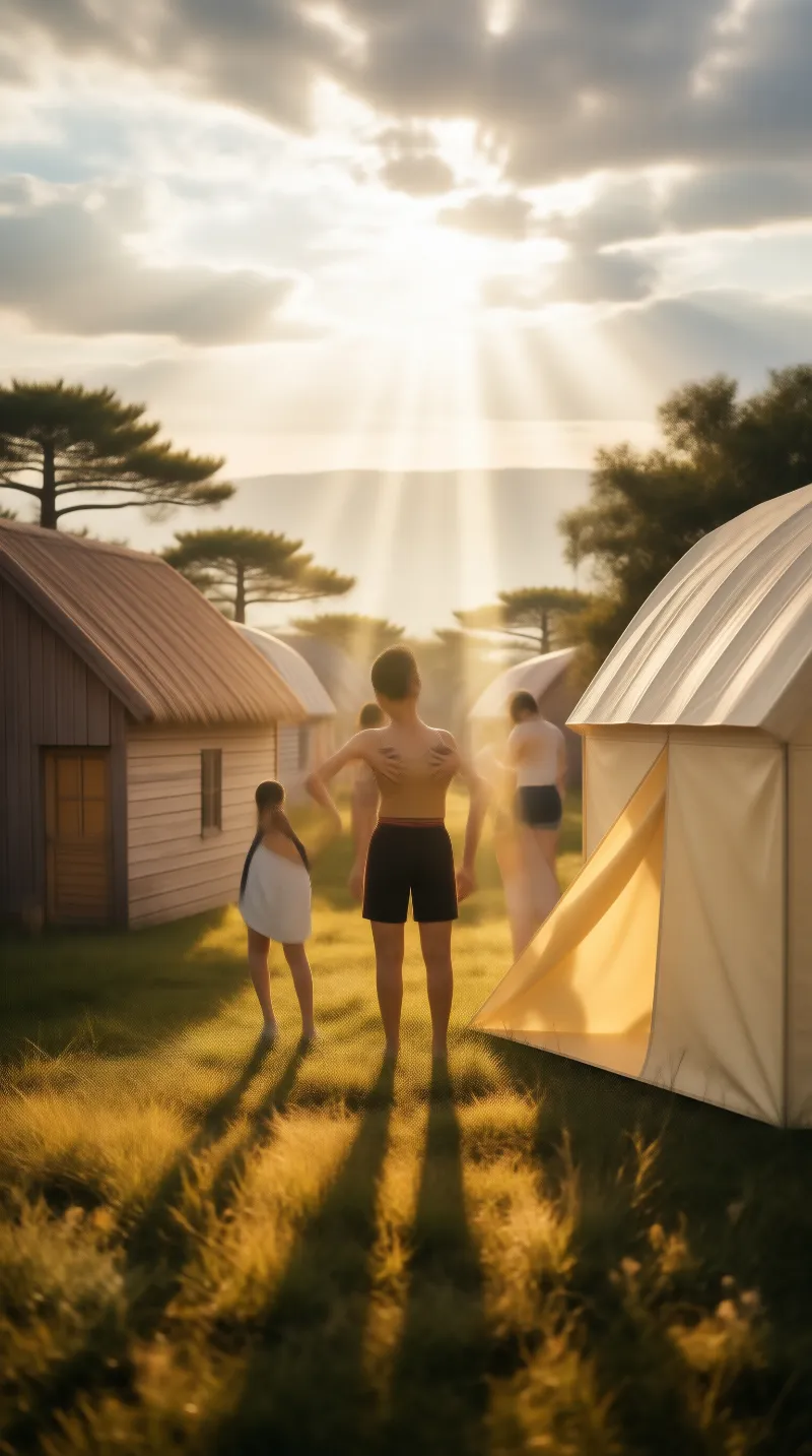 Campsite at Golden Hour