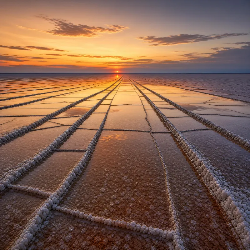 Salt Flats at Sunset