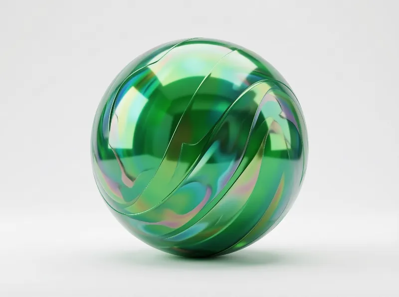 Iridescent Green Sphere