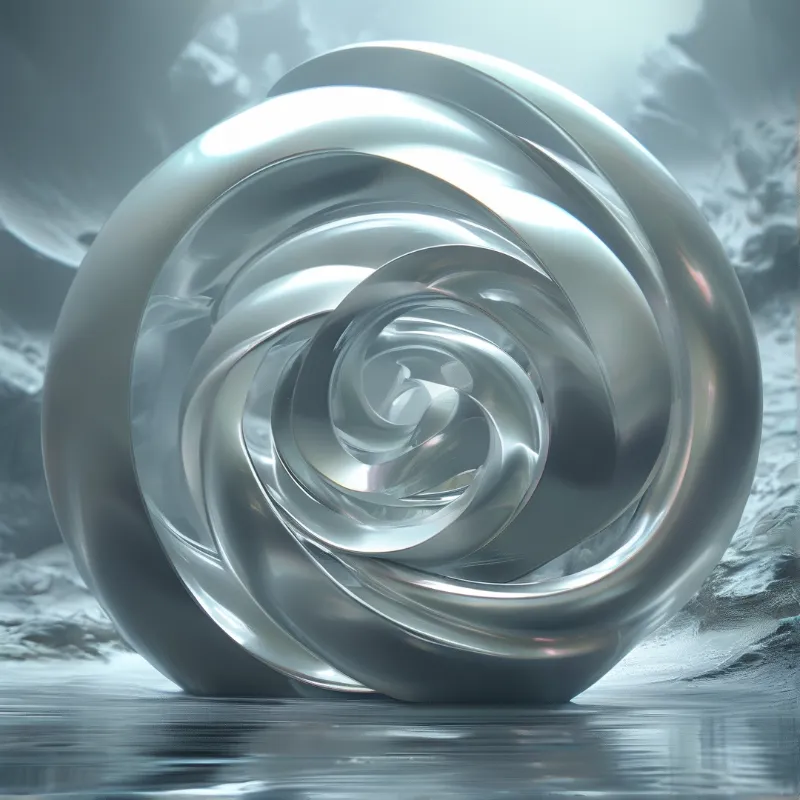 Abstract Metallic Spiral