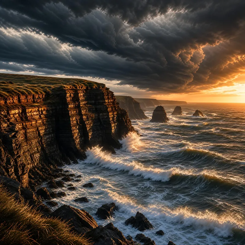 Dramatic Coastal Sunset