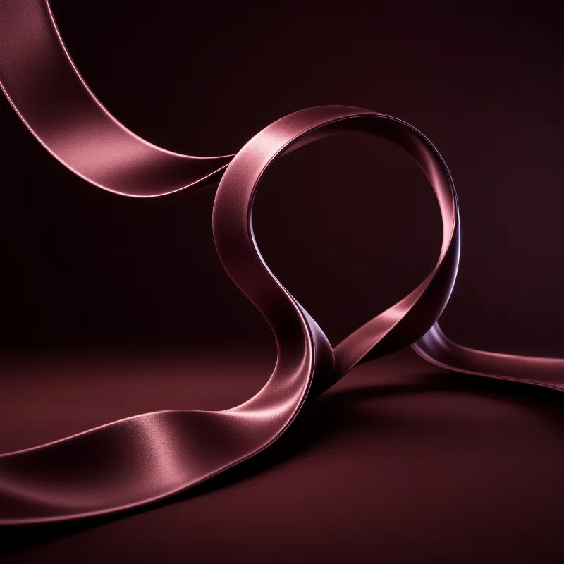Abstract Red Ribbon Flow