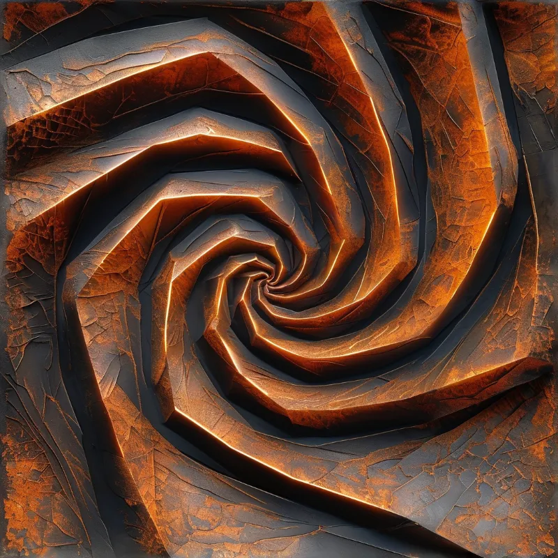 Abstract Metal Spiral