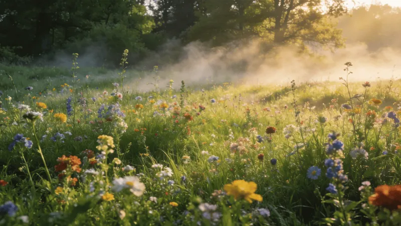 Soft Pastel Spring Landscape