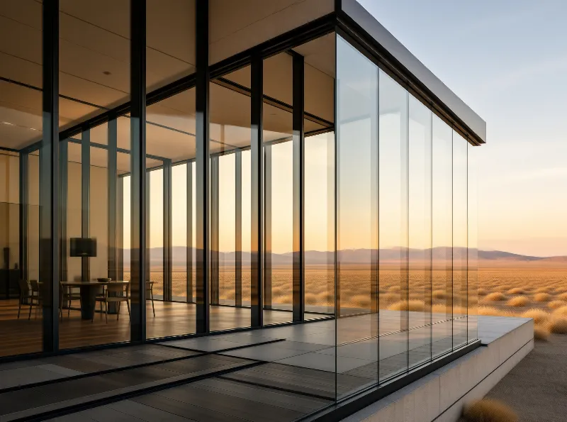 Modern Glass Desert House