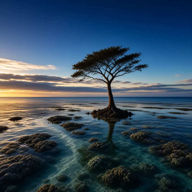 Lone Tree at Sunset