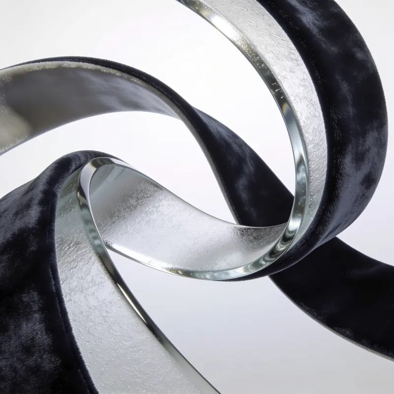 Frosted Glass, Velvet Curved Ribbon