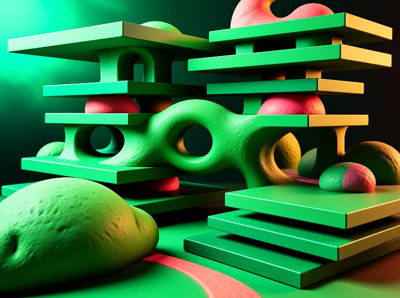 Abstract 3D Green Structure
