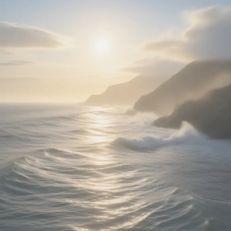 Misty Sea Sunrise