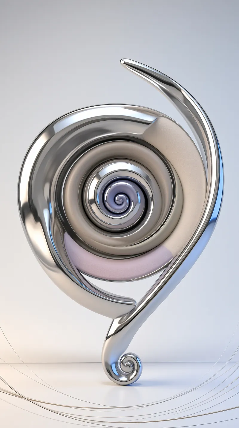 Metallic Spiral Sculpture