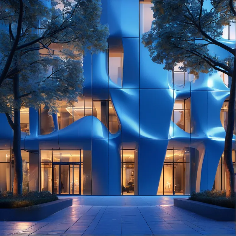 Modern Blue Building