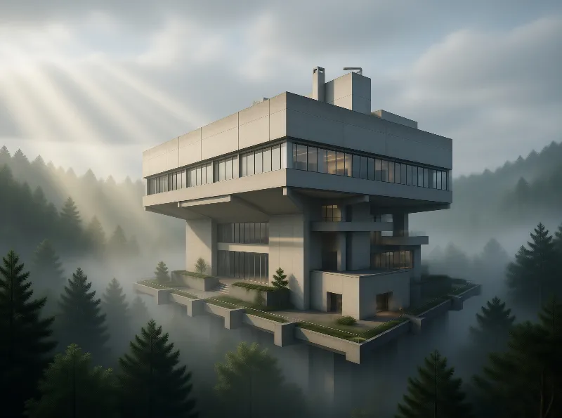 Futuristic Forest Building