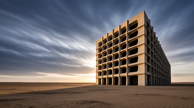 Modern Building in Desert