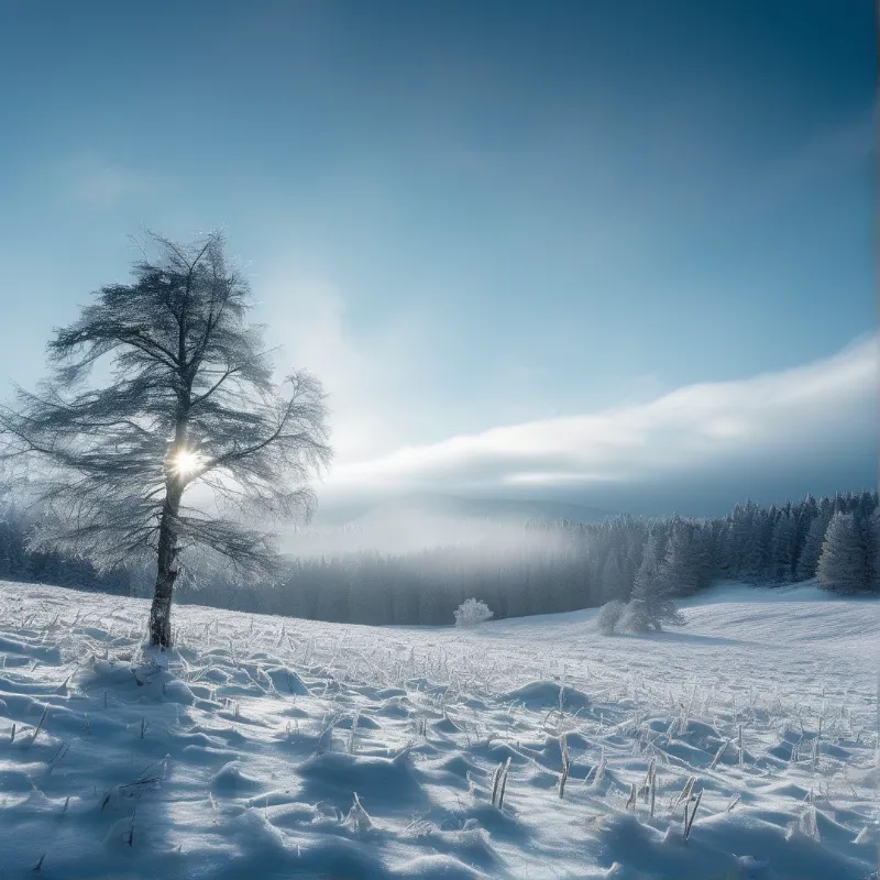 Winter Sunrise in the Forest